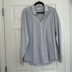 Calvin Klein striped button down dress shirt